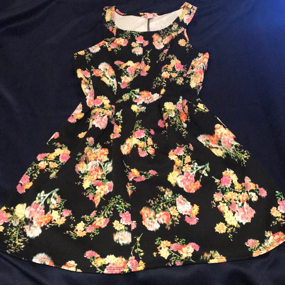 Black floral dress